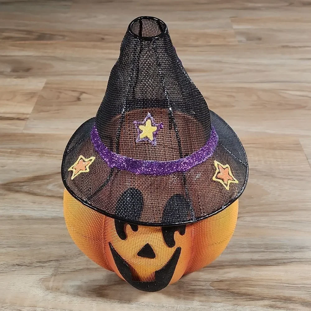 🩵PartyLite Orange Mr. Pumpkinhead Tealight Candle Holder - Picture 3 of 13